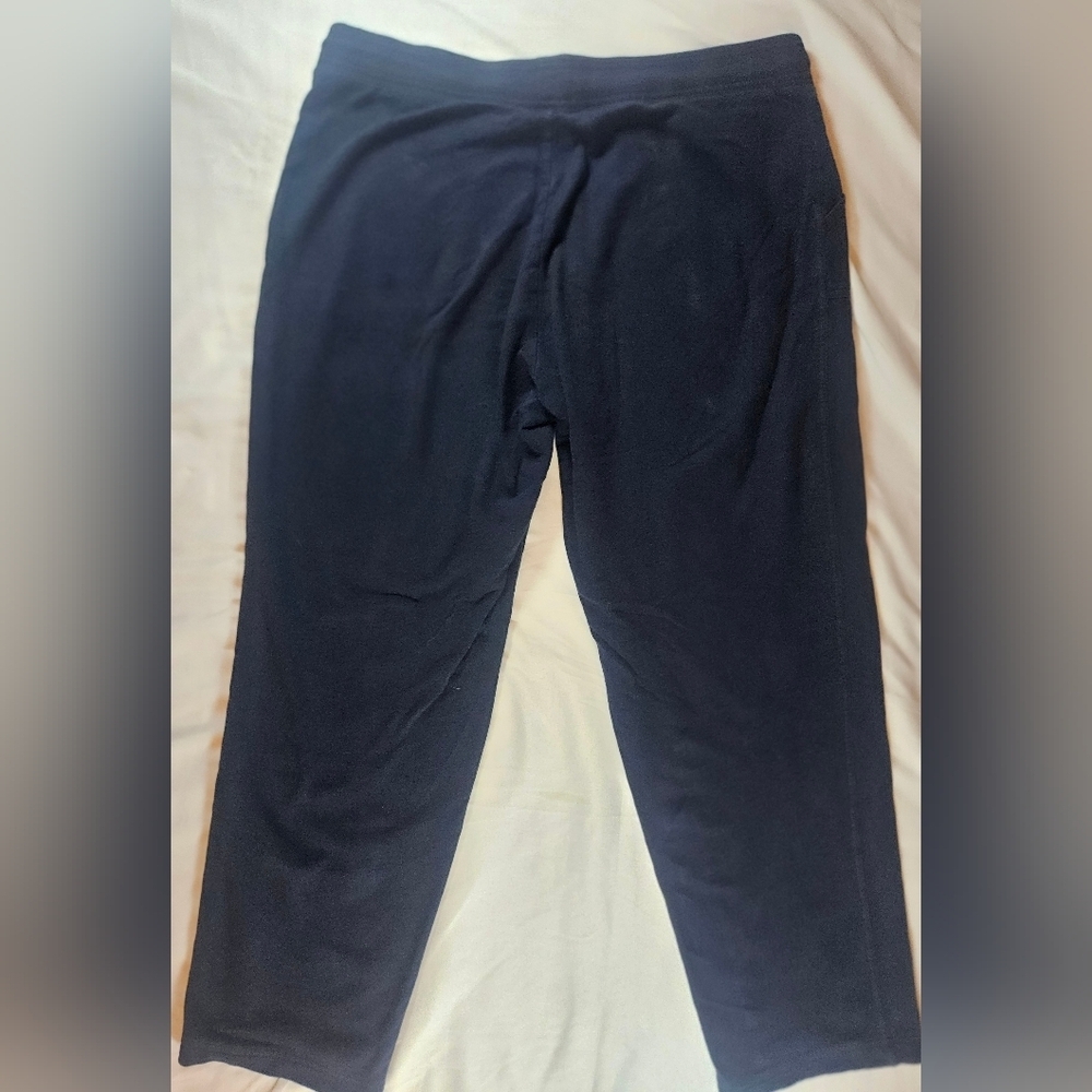 Basic Editions Womens Navy Blue Elastic Waist Athletic Sweatpants Size XL